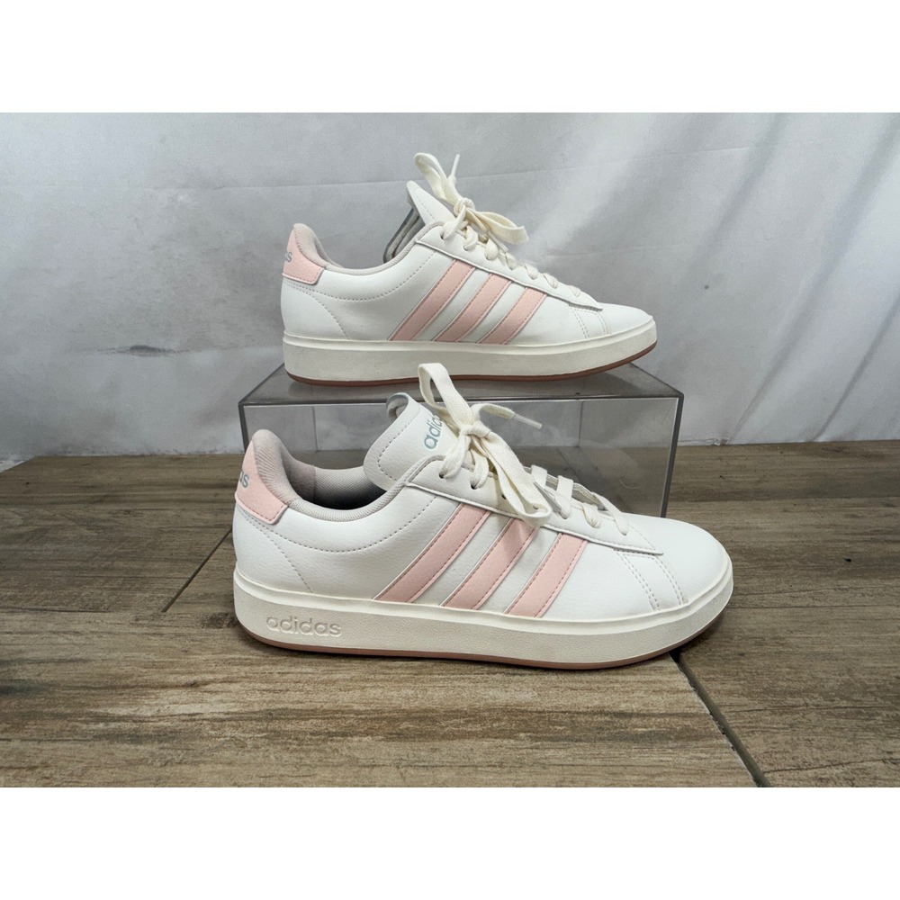 Adidas Grand Court Platform White Pink Womens Sneakers‎ JH8678 Size 8.5